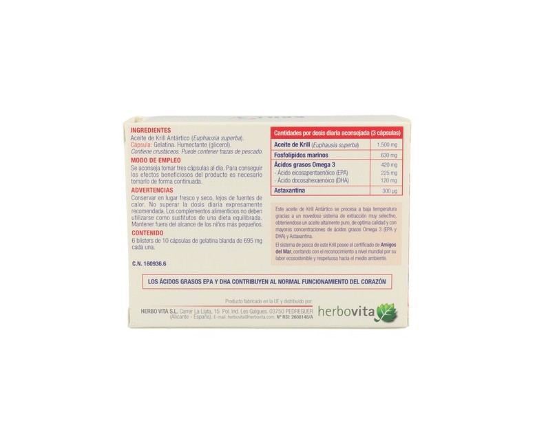 Krill-3 60 perlas Herbovita