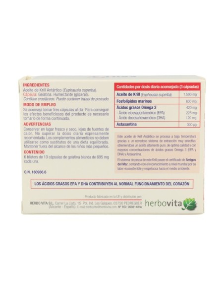 Krill-3 60 perlas Herbovita