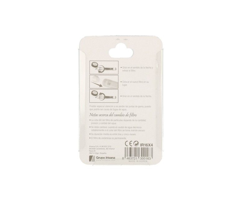 Filtros Ecoducha 4 unidades Irisana