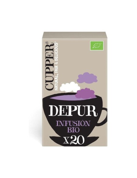 Infusión té de hierbas depurativo Bio 20 bolsitas infusoras Cupper