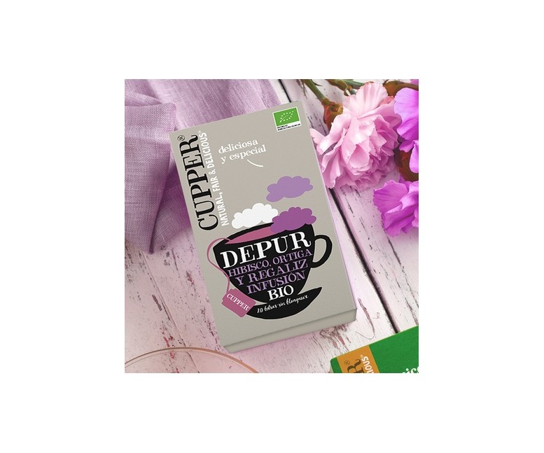 Infusión té de hierbas depurativo Bio 20 bolsitas infusoras Cupper