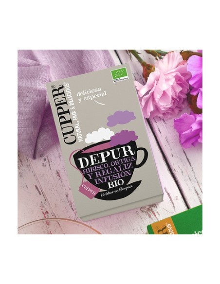 Infusión té de hierbas depurativo Bio 20 bolsitas infusoras Cupper