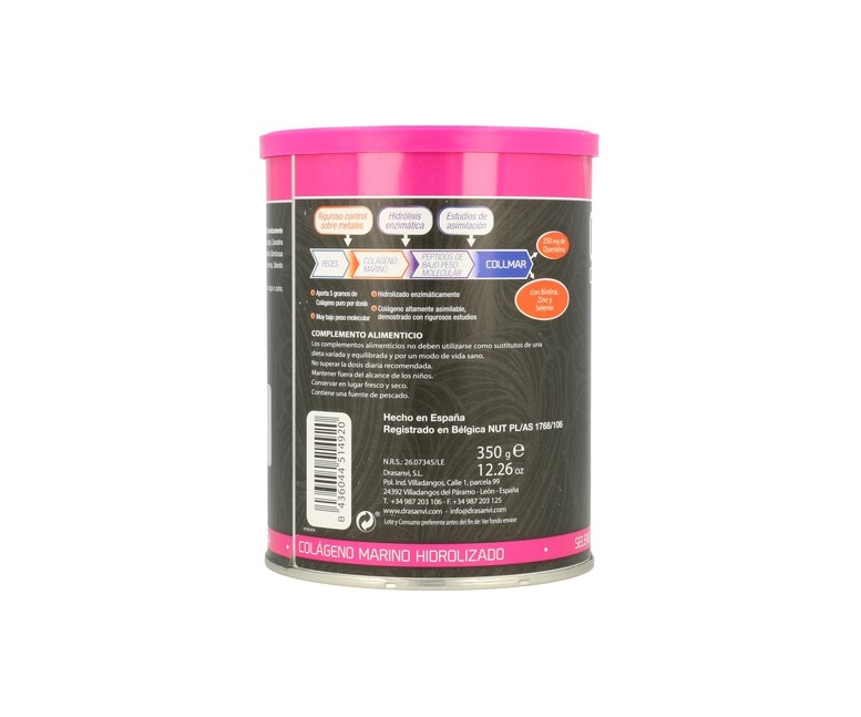 Collmar cabello 350 g de polvo (Frambuesa) Drasanvi
