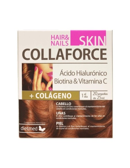 Collaforce skin hair & nail 20 ampollas de 25ml Dietmed