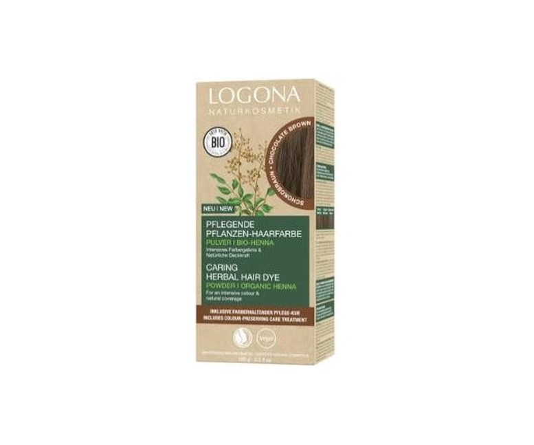 Tinte colorante vegetal castaño chocolate (Chocolate Brown) 100 g Logona