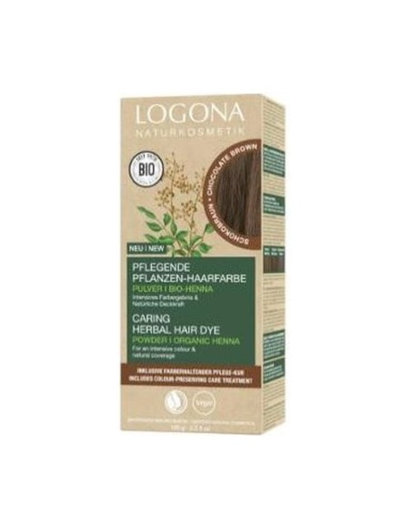 Tinte colorante vegetal castaño chocolate (Chocolate Brown) 100 g Logona