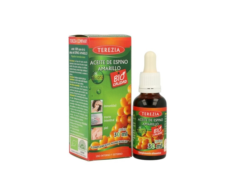 Aceite 100% puro de la pulpa del espino amarillo Bio 30 ml de aceite Terezia Company