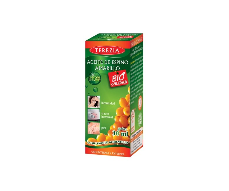 Aceite 100% puro de la pulpa del espino amarillo Bio 30 ml de aceite Terezia Company