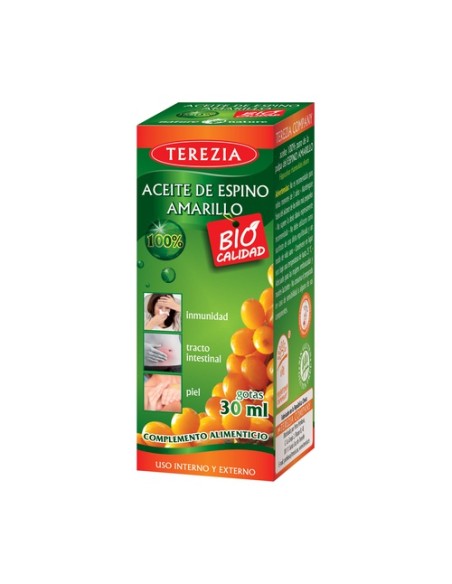 Aceite 100% puro de la pulpa del espino amarillo Bio 30 ml de aceite Terezia Company