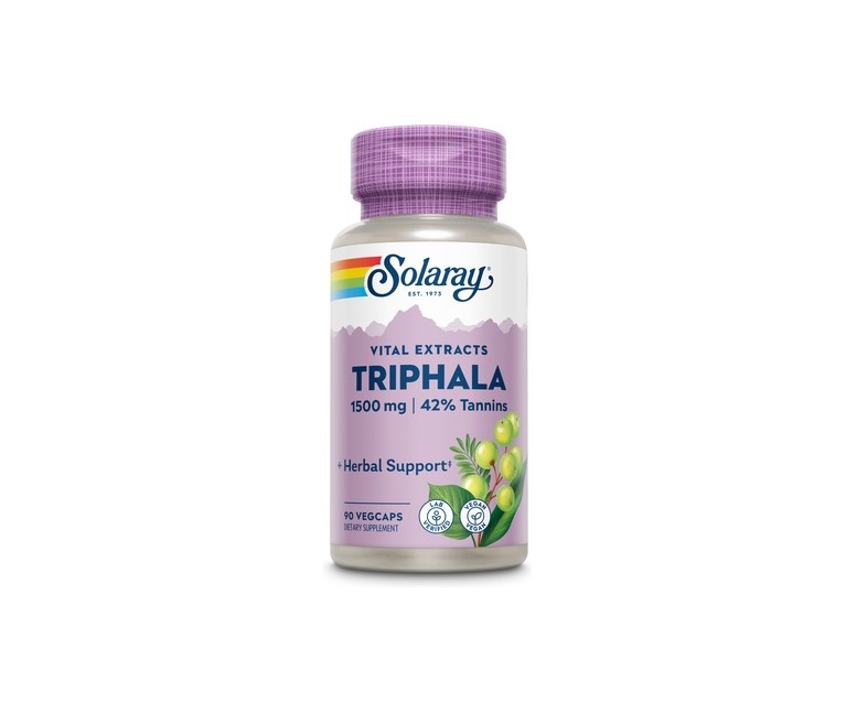 Triphala 90 cápsulas vegetales de 500mg Solaray