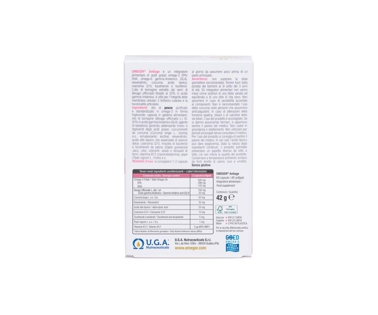 Omegor antiage 60 cápsulas Uga Nutraceuticals
