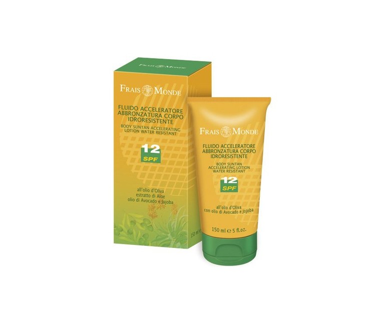 Crema solar corporal acelerador bronceado SPF 12 150 ml de crema Frais Monde