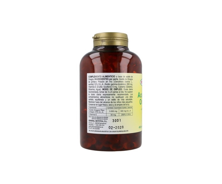 Aceite de Onagra 450 perlas (500mg) Integralia