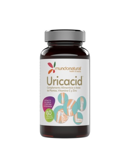 Uricacid apoyo al sistema urinario 60 cápsulas vegetales de 918mg Mundonatural