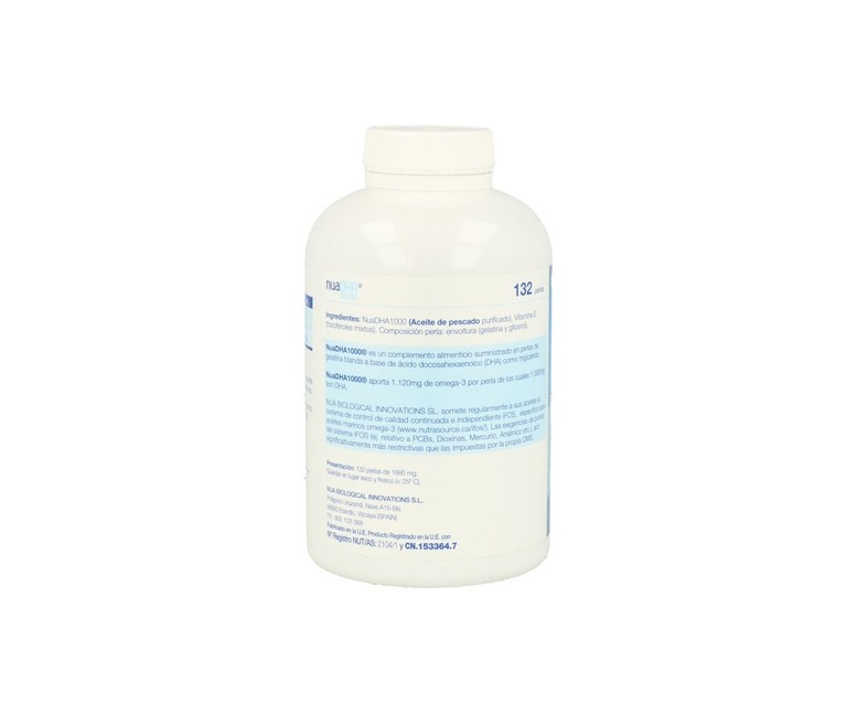 Nua DHA 1000 Omega 3 132 perlas (1000mg) Nua
