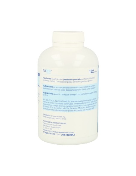 Nua DHA 1000 Omega 3 132 perlas (1000mg) Nua