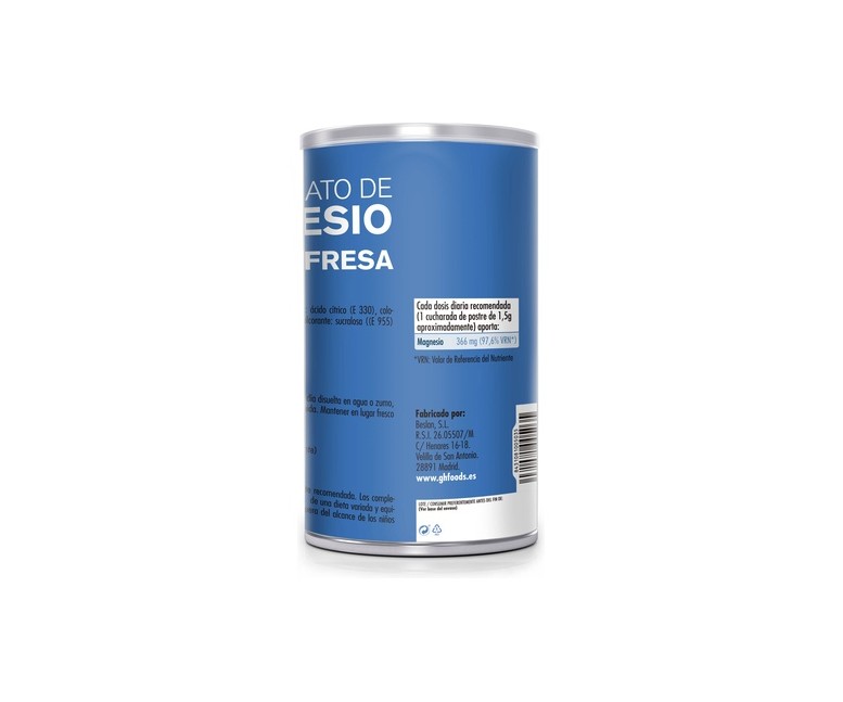 Carbonato de magnesio sabor fresa 180 g de polvo (Fresa) GHF