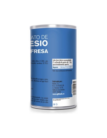Carbonato de magnesio sabor fresa 180 g de polvo (Fresa) GHF