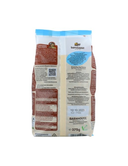 Krunchy Joy Chocolate - granola de cacao 375 g Barnhouse