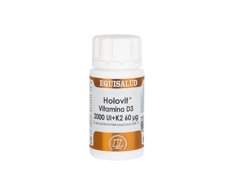 Holovit Vitamina D3 2.000 Ui + K2 50 cápsulas Equisalud