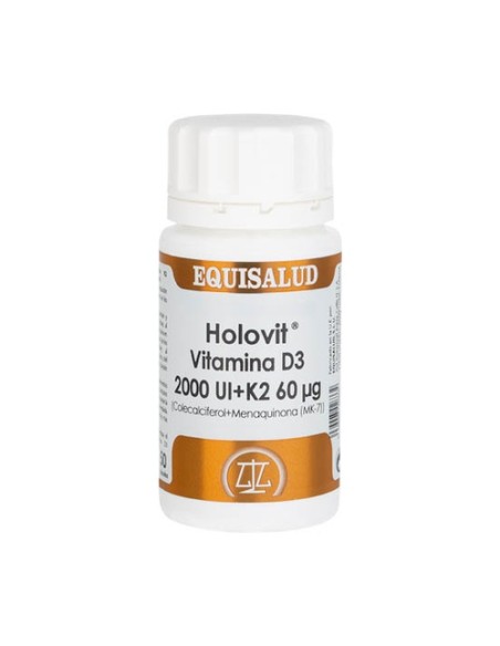 Holovit Vitamina D3 2.000 Ui + K2 50 cápsulas Equisalud