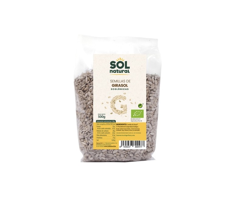 Semillas de girasol Bio 500 g Sol Natural