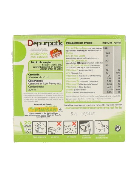Depurpatic 20 viales Pinisan