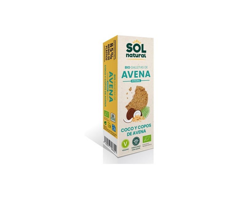 Galletas de avena con coco y agave Bio 175 g Sol Natural