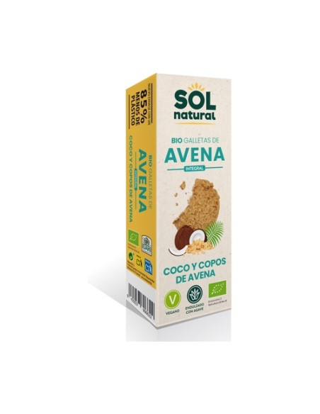 Galletas de avena con coco y agave Bio 175 g Sol Natural