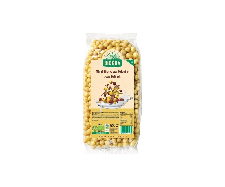 Bolitas de Maíz con Miel 250 g Biográ