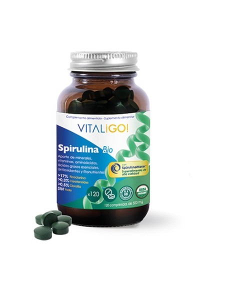 Espirulina Bio 120 comprimidos de 500mg Herbora