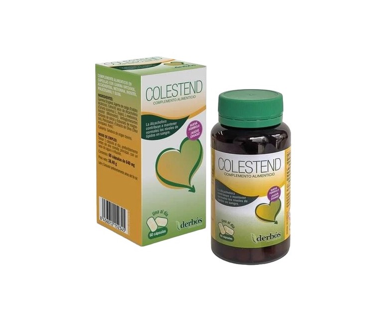 Colestend mantenimiento de lípidos en la sangre 60 cápsulas de 640mg Derbós
