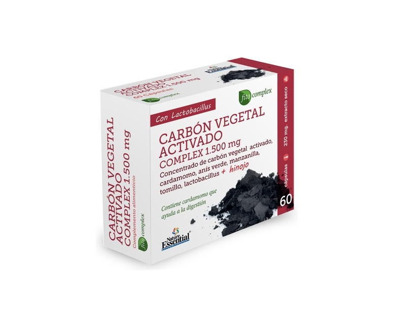 Carbón Vegetal Activado Complex 1500 mg 60 cápsulas Nature Essential