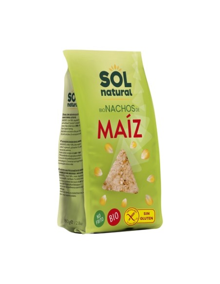 Nachos de maíz no fritos sin gluten Bio 80 g Sol Natural