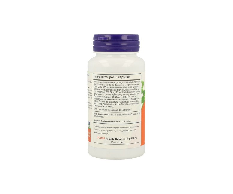 Female balance 90 cápsulas NOW Foods