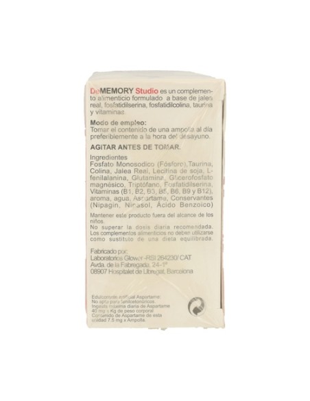 Dememory Studio 20 ampollas Pharma Otc