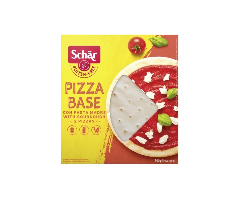 Base de pizza sin gluten 2 unidades de 150g Schär