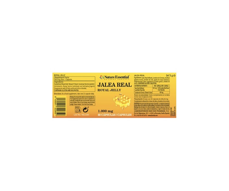 Jalea Real 60 cápsulas de 1000mg Nature Essential