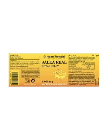 Jalea Real 60 cápsulas de 1000mg Nature Essential
