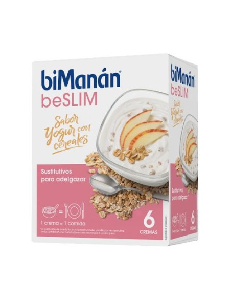 Crema Sustitutiva de Yogur con Cereales 6 sobres biManán