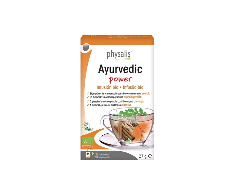 Ayurvedic power infusión bio 20 bolsitas infusoras Physalis