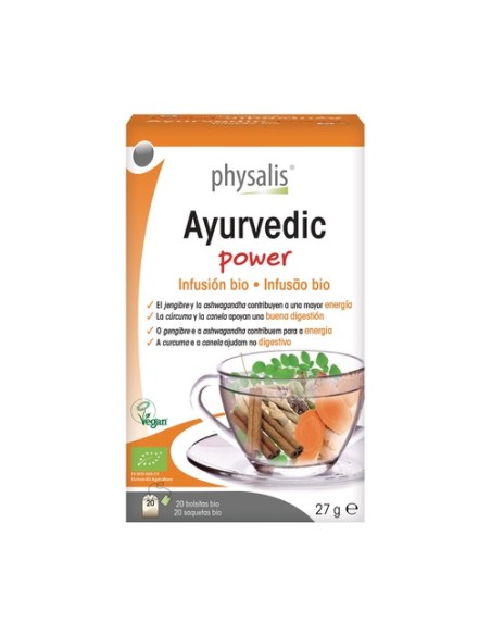 Ayurvedic power infusión bio 20 bolsitas infusoras Physalis
