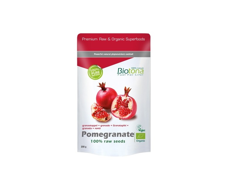 Pomegranate Raw Semillas de Granada Bio 200 g Biotona