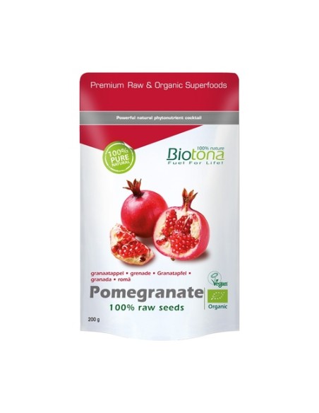 Pomegranate Raw Semillas de Granada Bio 200 g Biotona
