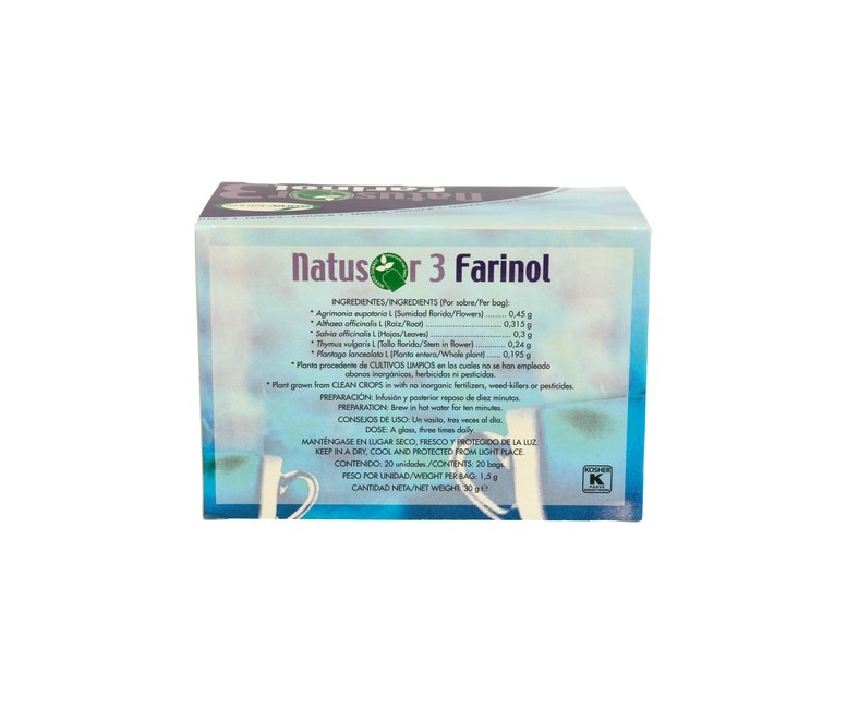 Natusor Infusiones 3 Farinol 20 bolsitas infusoras Soria Natural