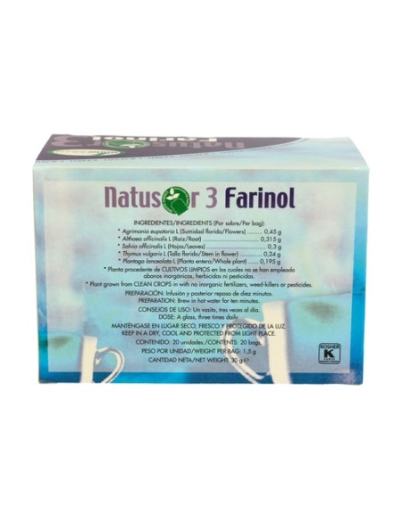 Natusor Infusiones 3 Farinol 20 bolsitas infusoras Soria Natural