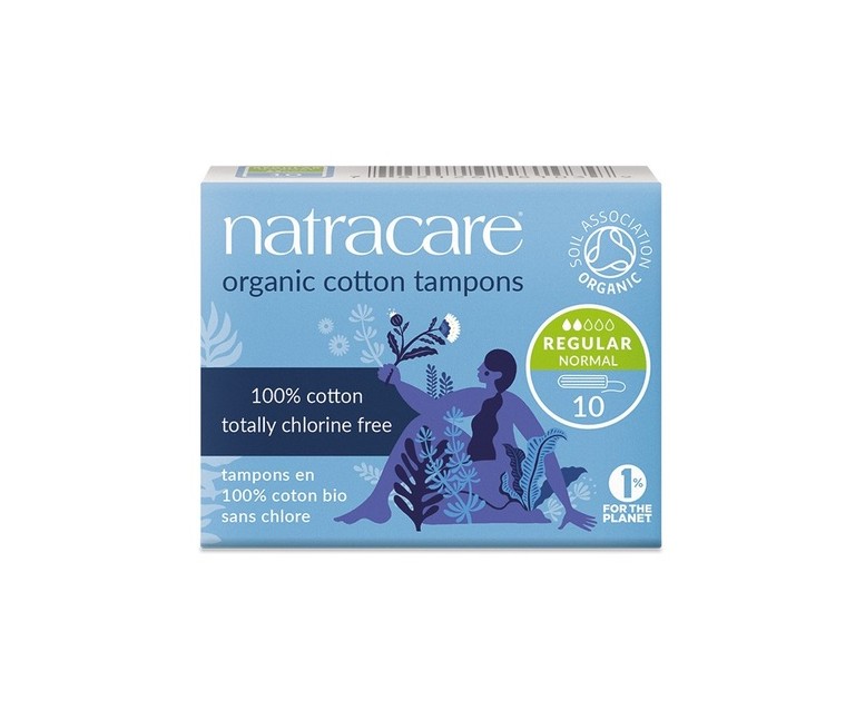 Tampones sin aplicador regular 10 unidades Natracare