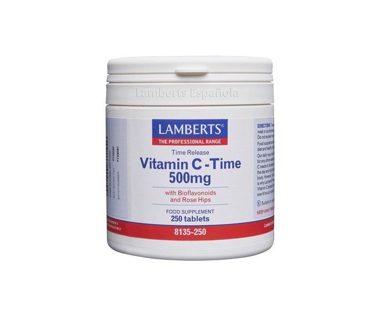 Vitamina C con bioflavonoides Liberación sostenida 250 tabletas (500mg) Lamberts