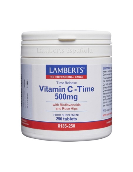 Vitamina C con bioflavonoides Liberación sostenida 250 tabletas (500mg) Lamberts