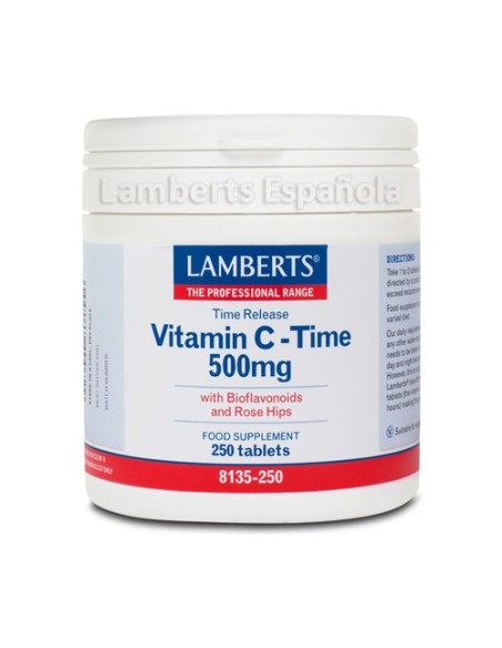 Vitamina C con bioflavonoides Liberación sostenida 250 tabletas (500mg) Lamberts